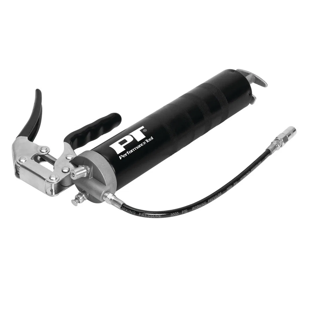 W54204 – PERFORM TOOL Grease Gun, Use With 14 Ounce Grease Cartridge Chrome Plated Lever Action Arm 7000 PSI Working ...